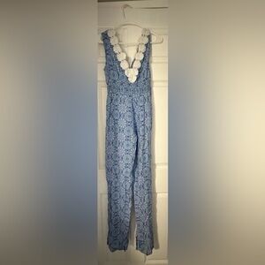 Blue Patterned Italian Jumpsuit